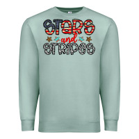Seafoam stars and stripes Premium Sweatshirt - CowhideDigitalArt