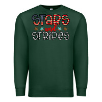 Sports Green stars and stripes Premium Sweatshirt - CowhideDigitalArt