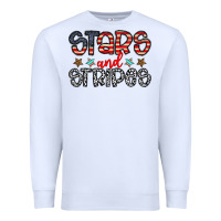 White stars and stripes Premium Sweatshirt - CowhideDigitalArt