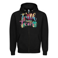 Black faith over fear Zipper Hoodie - Zillion Design Studio