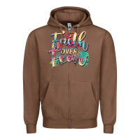 Chestnut faith over fear Zipper Hoodie - Zillion Design Studio