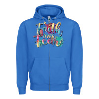 True Royal faith over fear Zipper Hoodie - Zillion Design Studio
