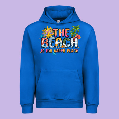 The Beach Is My Happy Place Urban Hoodie Designed By Maliassmallbusiness