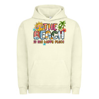 Pigment Pistachio the beach is my happy place Urban Hoodie - MaliasSmallBusiness