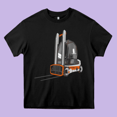 Forklift Heavy Core Tee Designed By Lillyallendesigns