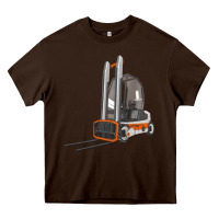 Chocolate Brown Forklift Heavy Core Tee - LillyAllenDesigns