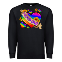Black lgbtq proud dad Premium Sweatshirt - HRA Design Shop