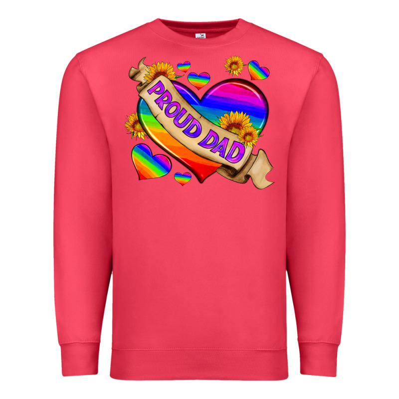Lgbtq Proud Dad Premium Sweatshirt by HRA Design Shop | Teevron