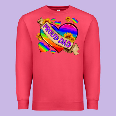 Lgbtq Proud Dad Premium Sweatshirt Designed By Hra Design Shop