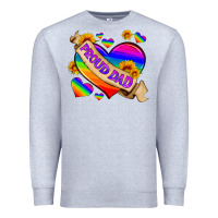 Heather Grey lgbtq proud dad Premium Sweatshirt - HRA Design Shop