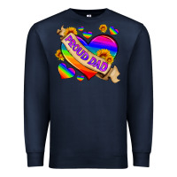 Navy lgbtq proud dad Premium Sweatshirt - HRA Design Shop