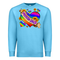 Ocean Blue lgbtq proud dad Premium Sweatshirt - HRA Design Shop