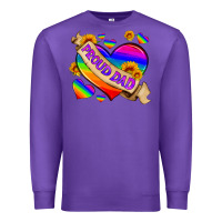 Purple lgbtq proud dad Premium Sweatshirt - HRA Design Shop