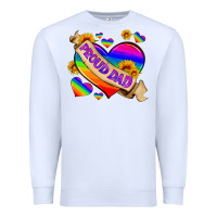 White lgbtq proud dad Premium Sweatshirt - HRA Design Shop