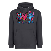 Smoke peace love stitch Heavyweight Hoodie - Zillion Design Studio