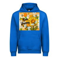 Cobalt bee happy Urban Hoodie - MaliasSmallBusiness