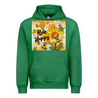 Emerald bee happy Urban Hoodie - MaliasSmallBusiness