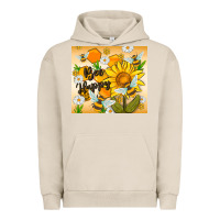 Pigment French Oak bee happy Urban Hoodie - MaliasSmallBusiness
