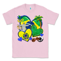 Bubblegum Pink brazil hearts Classic Tee - texasbilliewilder