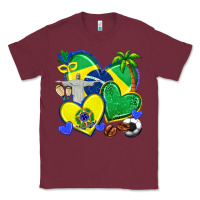 Burgundy brazil hearts Classic Tee - texasbilliewilder