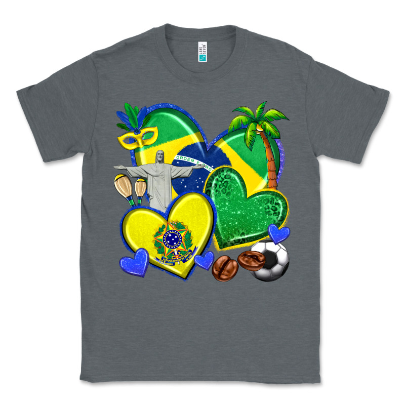Brazil Hearts Classic Tee by texasbilliewilder | Teevron