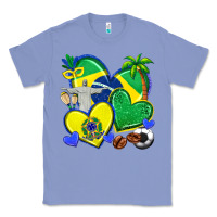Colony Blue brazil hearts Classic Tee - texasbilliewilder