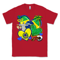 Red brazil hearts Classic Tee - texasbilliewilder