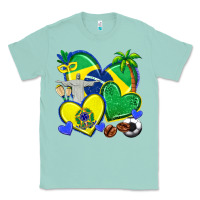 Seafoam brazil hearts Classic Tee - texasbilliewilder