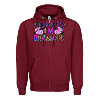 Burgundy apparently im dramatic Zipper Hoodie - texasbilliewilder