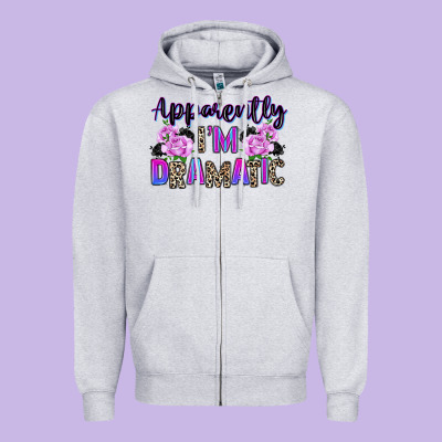 Apparently Im Dramatic Zipper Hoodie Designed By Texasbilliewilder