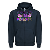 Navy apparently im dramatic Zipper Hoodie - texasbilliewilder