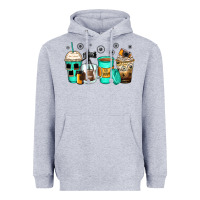 Heather Grey photography coffee cups Heavyweight Hoodie - Zillion Design Studio