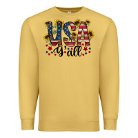 Antique Gold usa yall Premium Sweatshirt - RacoonDesign