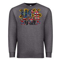 Charcoal Heather usa yall Premium Sweatshirt - RacoonDesign