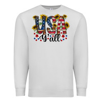 Dove Grey usa yall Premium Sweatshirt - RacoonDesign