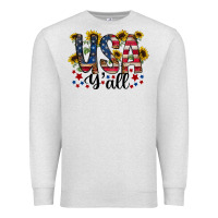 Oatmeal Heather usa yall Premium Sweatshirt - RacoonDesign