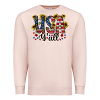 Pale Pink usa yall Premium Sweatshirt - RacoonDesign