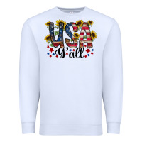 White usa yall Premium Sweatshirt - RacoonDesign