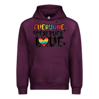 Mauve Wine everyone deserves love Urban Hoodie - MaliasSmallBusiness