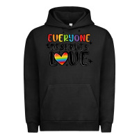 Pigment Black everyone deserves love Urban Hoodie - MaliasSmallBusiness