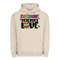 Pigment French Oak everyone deserves love Urban Hoodie - MaliasSmallBusiness