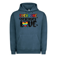 Pigment Midnight Navy everyone deserves love Urban Hoodie - MaliasSmallBusiness