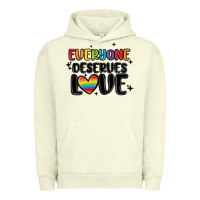 Pigment Pistachio everyone deserves love Urban Hoodie - MaliasSmallBusiness