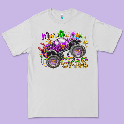 Mardi Gras Monster Truck Premium Tee Designed By Racoondesign