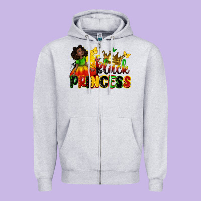 Black Princess Zipper Hoodie Designed By Zillion Design Studio