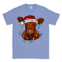 Colony Blue Christmas baby red angus calf with lights Classic Tee - RanaPortraitStore