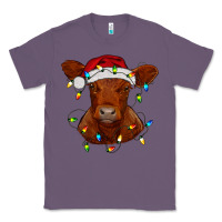 Lavender Christmas baby red angus calf with lights Classic Tee - RanaPortraitStore