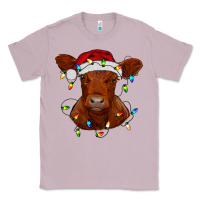 Lilac Christmas baby red angus calf with lights Classic Tee - RanaPortraitStore