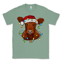 Sage Christmas baby red angus calf with lights Classic Tee - RanaPortraitStore