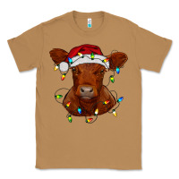 Toasted Coconut Christmas baby red angus calf with lights Classic Tee - RanaPortraitStore